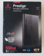 Iomega Prestige 500GB USB 3.0 Portable Hard Drive • NIB Sealed Retro Tech picture