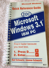 TheGudStuff: VTG DDC Microsoft Windows 3.1 IBM PC Quick Ref. 1992, Slightly Used picture