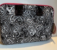 Lap Top Cover Case Tote 15 To 16 Inches Black Pink Paisley New With Tags picture