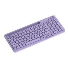 North Full Size Wireless Keyboard with Built-in Phone/Tablet Stand - Lavender picture
