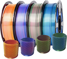 Silk Dual Color Filament Bundle 4KG, 3D Printer Filament 1.75Mm picture