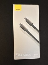 Baseus USB-C to USB-C Tungsten Gold Fast Charging Cable 100cm Black CATWJ-01 picture