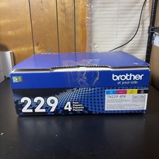 BROTHER TN229 4PK 1 Sealed 3 Open Genuine Black Cyan Magenta Yellow Toner picture