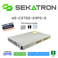 🔀 Cisco WS-C3750-24PS-S 24-Port PoE Gigabit Switch – Fully Tested & Ready ⚡ picture