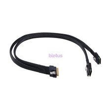 Slim SAS SFF-8654 8I to 2 Ports Mini SAS 8087 Server Connection Cable 0.5M /50cm picture