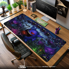 Gengar Haunt Mouse Pad, Pokémon Ghost Desk Mat Accessories picture