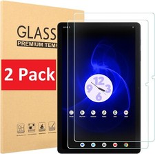 (2 Pack) For T-Mobile Revvl Tab 2 Screen Protector Tempered Glass Case Friendly picture