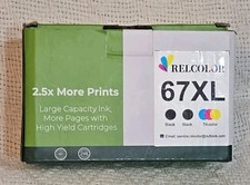 67 XL ~ Black & Tri-Color Combo Pack for HP Envy 7855 7858 7155 7120  picture