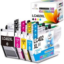 LC402XL Ink Cartridges for Brother LC402XL LC402 Ink High Yield, Work for Bro... picture