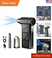Rechargeable Air Blower with SOS LED - Powerful 130,000 RPM Cleaning Solution picture