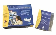 AOL Plus High Speed DSL Modem Kit Vtg Tech Computer History Man Cave Internet picture