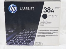 NEW Open Box Genuine HP 38A LaserJet Black Print Cartridge 4200 4200L Q1338A picture