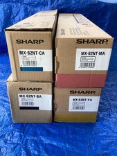 NEW Lot of 4, Genuine Sharp MX-62NT K/C/M/Y Complete Set Toner Cartridge picture