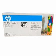 HP Q6000A 124A Black Toner Cartridge Genuine OEM LaserJet 1600 2600 2605 NEW picture