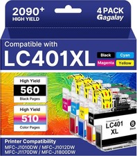 LC401XL Ink Cartridges for Brother Printer LC401 Ink High Yield for Brother L... picture