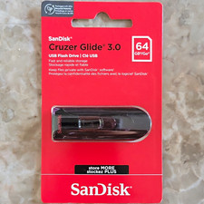 8 Count SanDisk Cruzer Glide 3.0 64GB USB 3.0 Type-A Flash Drive Black SDCZ600 picture