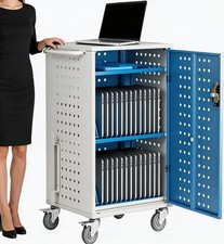 Charging Cart Mobile Locking Storage 16/20/32 Device 15.6