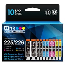 E Z Ink Compatible 10 Pack Ink Cartridges for Canon PGI 225 CLI 226 Printers picture