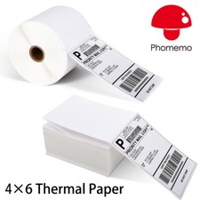 500/1000X 4 x 6 Phomemo Label Thermal Shipping Labels for Zebra & Rollo Printers picture