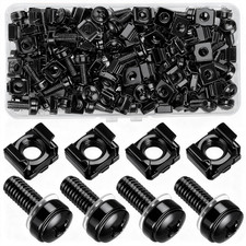 110 Pcs M6 Rack Mount Screws Cage Nuts Kit Server Cabinet Hardware Set picture