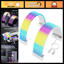 ARGB PSU Cable Sleeves 8Pin/12VHPWR & ATX 24Pin | Flexible LED Strips for Cable picture