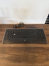 Logitech K740 Illuminated Wired Keyboard Slim Backlit Black Y-UY95 TESTED Works picture
