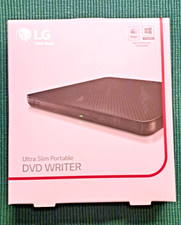LG SP80NB60 Ultra Slim USB External DVD Writer CD Burner PC Mac Black Open Box picture