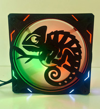 Custom 120m Fan Grill Cover Shroud Chameleon Gaming PC Mod Fan Grill picture
