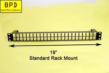 1U Rack Mountable BLACK HDJ 48 Port UNLOADED 1RU Flat Blank Patch Panel picture