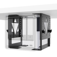Under Desk Mini PC Mount - 9-Level Height Adjustment 4.2