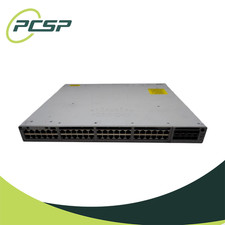 Cisco Catalyst C9300-48P-A 48 Port PoE+ Switch 2x 715W PSUs C9300-NM-8X 3x Fans picture