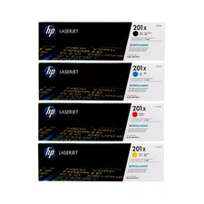 Genuine HP 201X High Yield Toner Set CF400X CF401X CF402X CF403X CMYK picture