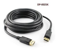 25ft DisplayPort Gold-Plated Male to Male Monitor A/V Cable w/ Latches, DP-0025K picture