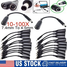 100PCS DC Power Charger Converter Adapter Cable 7.4mm To 4.5mm For Dell Tips LOT picture