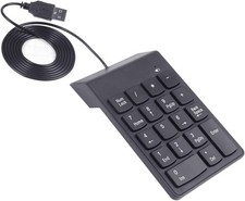 USB Numeric Keypad 18 Key Number Pad Ergonomic Silent Wired for Laptop PC picture