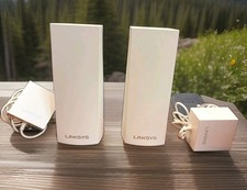 Lot of (2) LINKSYS Velop WHW03 Tri-Band Mesh Wi-Fi Router System White picture