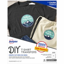 AVERY HEAT TRANSFERS FOR DARK FABRIC 8.4