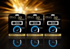 PNY Turbo 32GB USB 3.0 Flash Drive - P-FD32GTBAT2-GE BRAND NEW 3 Pack Lot picture