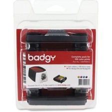 Evolis CBGP0001C Ribbon/Card Kit - Dye Sublimation - 100 Cards - YMCKO - 1 Each picture