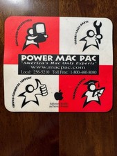 Vintage Mac Apple Computers Classic Mouse Pad Red & White 7”x9” 1980s-90s picture