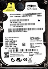 WD5000BMVV-11A1CS0,  HHNTJHN,  SATA WD 500GB WXB1  APR 2010 picture