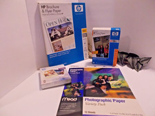 HP Everyday Photo Paper Brochure Paper Photo Sheets Variety Lot of 4 Packages picture