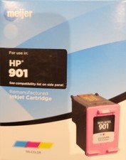 New Sealed Meijer HP901 Tri-Color Remanufactured Ink Cartridge picture