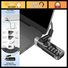 Universal Laptop Security Lock - 1.7m Cut Resistant Cable, 4-Digit Combo, All La picture