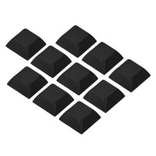 1U Blank Keycaps 10 Pack MX Keyboard Replacement Universal PBT Mechanical, Black picture