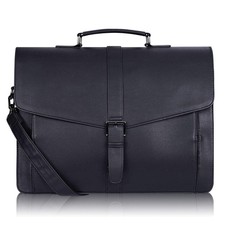 ESTARER Men's Leather Briefcase 15.6 Inch Laptop Computer Bag for Office/Busi... picture