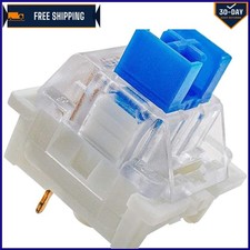 Blue Clicky Switches 32-Pack – Dustproof, 3-Pin, 50gf for Mechanical Keyboards picture