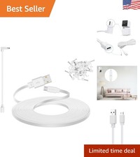 Versatile 25 ft Micro USB Cable with L-Shaped Adapter for Secure Camera Power picture