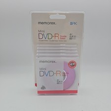 Memorex Mini DVD-R 5 Pack 2.8GB 60 Min SP Mode Double Sided for DVD Camcorder picture