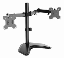 WALI Dual Freestanding Monitor Desk Mount Tilt/Rotate VESA 75/100 MF002 picture